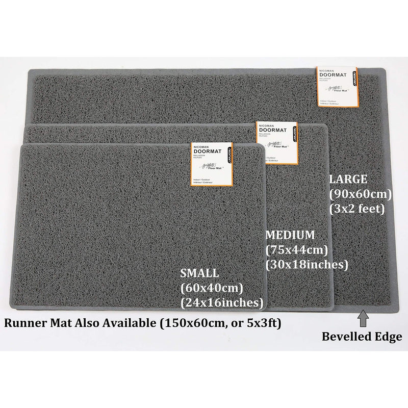 Nicoman Grey Spaghetti Mat 40X60 6040RWGREY Nicoman - UK Camping And Leisure