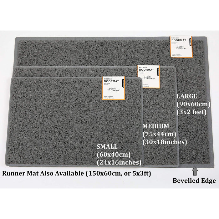 Nicoman Grey Spaghetti Mat 40X60 6040RWGREY Nicoman - UK Camping And Leisure