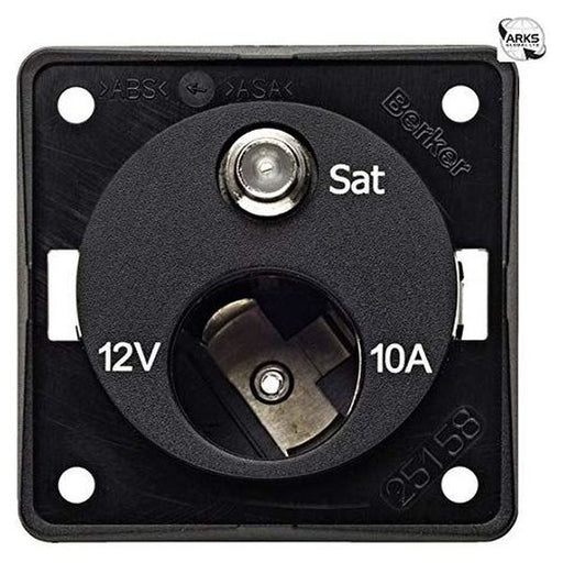 Berker 12V Cigar Socket/Satellite Point Anthricite 21229A Berker - UK Camping And Leisure