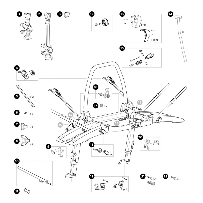 Thule Bike Arm L308 OW Spare Part 0.6kg