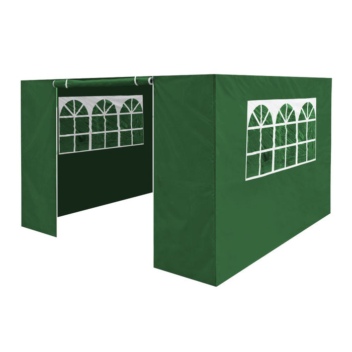 Dellonda Side Walls/Doors/Windows for Gazebo Fits 2 x 2m Models Dark Green Dellonda - UK Camping And Leisure