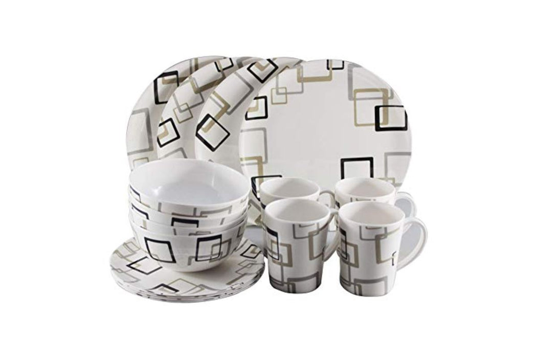 Camptech Sovereign Melamine Dinner Set 16pcs - Camping Caravan Motorhome