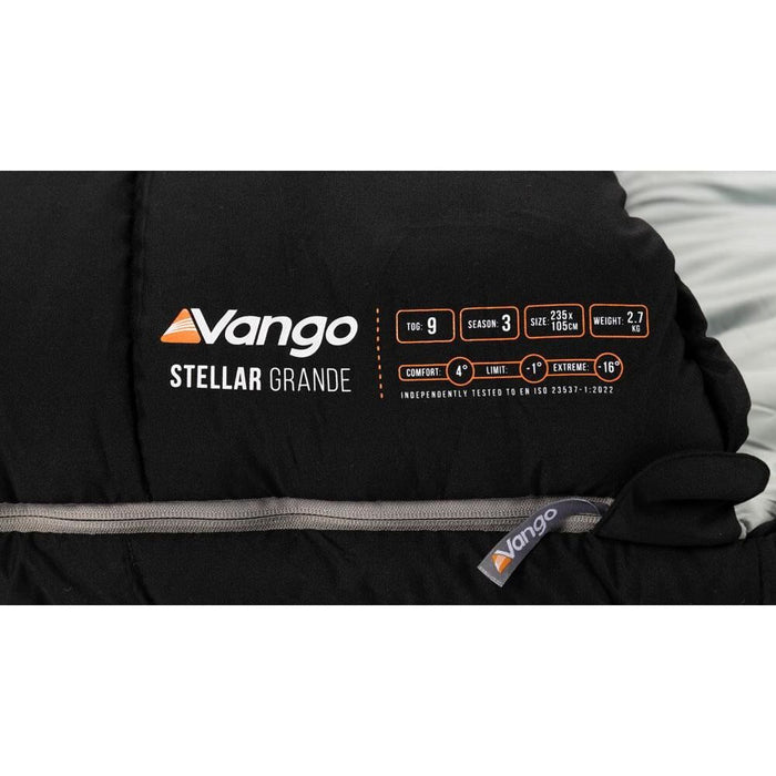 Vango Stellar Grande Sleeping Bag Black Vango - UK Camping And Leisure