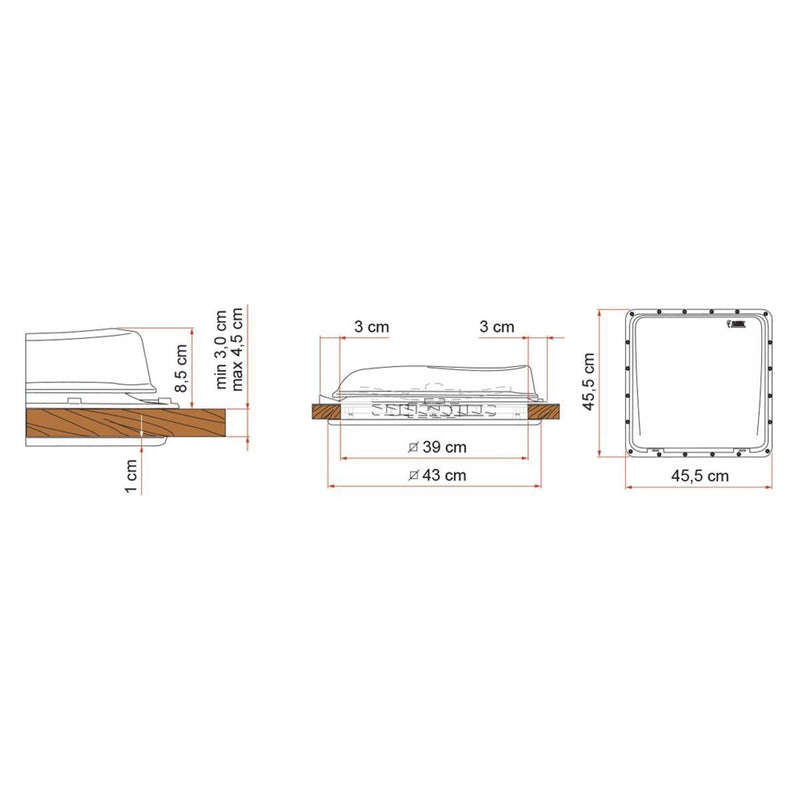 Fiamma Rooflight Turbo-Vent White Fiamma - UK Camping And Leisure