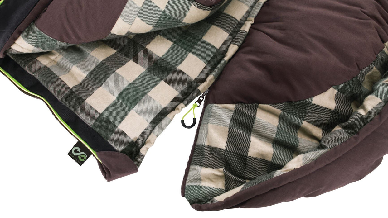 Outwell Camper Supreme Brown Single Sleeping Bag Outwell - UK Camping And Leisure
