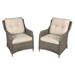 Dellonda Chester Rattan Wicker Outdoor Armchairs 2pc DG69 Dellonda - UK Camping And Leisure