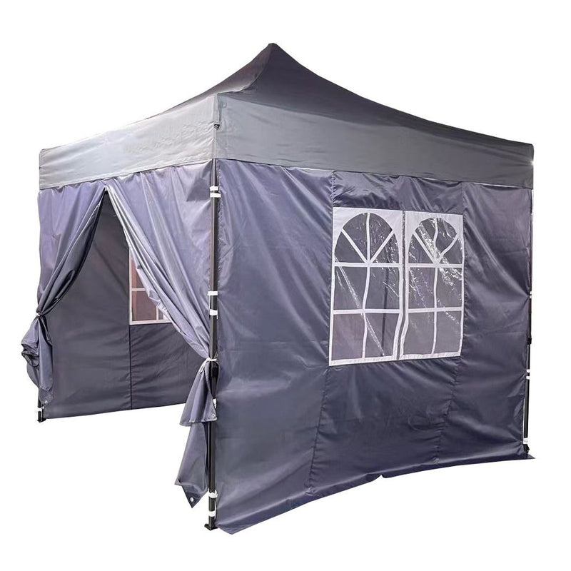 Sides for Louisiana Pavillion in grey (2 x doors, 2 x windows) UK Camping And Leisure - UK Camping And Leisure
