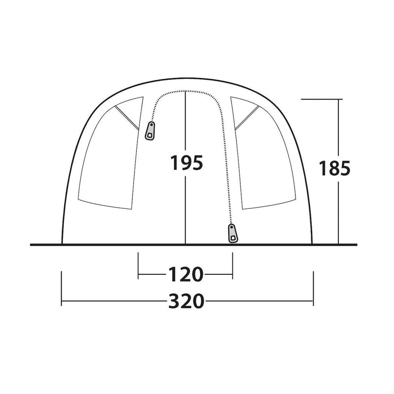 Outwell Denver 5 5 Berth Three Room Tunnel Tent - View 20