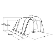 Outwell Birdland 4 TC 4 Berth Three Room Tunnel Tent - View 14
