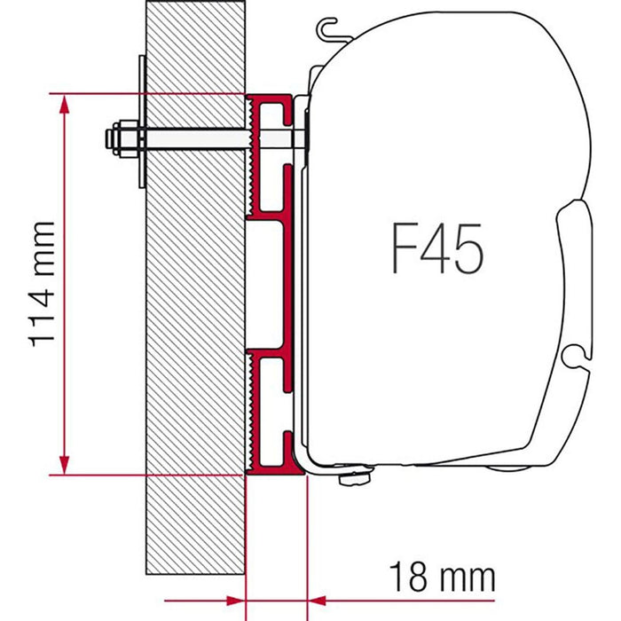 Fiamma Adaptor D 8cm: Sturdy and Reliable Accessory Attachment Fiamma - UK Camping And Leisure