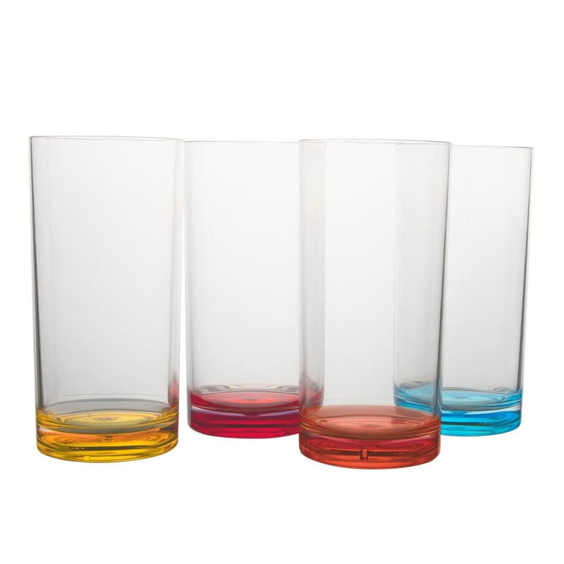 Gimex Colour Line Long Drink Rainbow 480ml 4 Pieces Gimex - UK Camping And Leisure