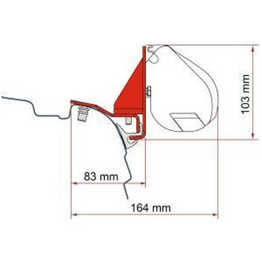 Fiamma F35 Adapter Kit Vw T5/T6 Multirail Reimo 98655Z155 Fiamma - UK Camping And Leisure