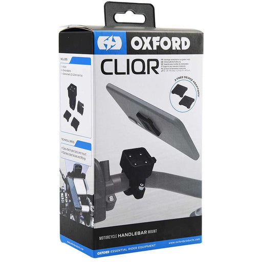 Oxford CLIQR Motorcycle Handlebar Mount: Secure & Versatile for Phones Oxford - UK Camping And Leisure