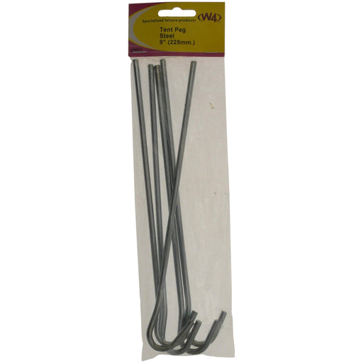 MDS1203 W4 9 Steel Tent peg 5 pack 37671 W4 - UK Camping And Leisure