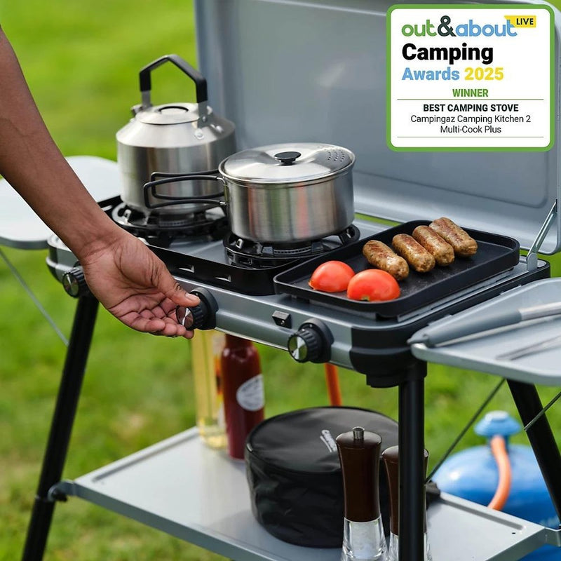 Campingaz Camping Kitchen 2 Multi Cook Plus Gas Stove Raised - View 6
