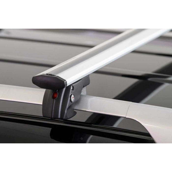 Menabo Jackson Silver Raised Rail Roof Bars (90kg Max.) Menabo - UK Camping And Leisure
