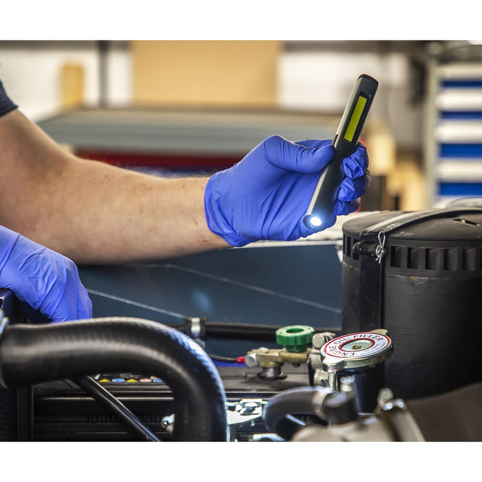 Sealey Penlight Torch with UV 5W COB & 3W SMD LED with Laser Pointer Rechargeabl Sealey - UK Camping And Leisure