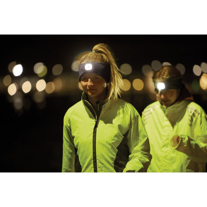 Draper Headband with USB Rechargeable LED Torch, 1W, Black, One Size 95172 Draper - UK Camping And Leisure