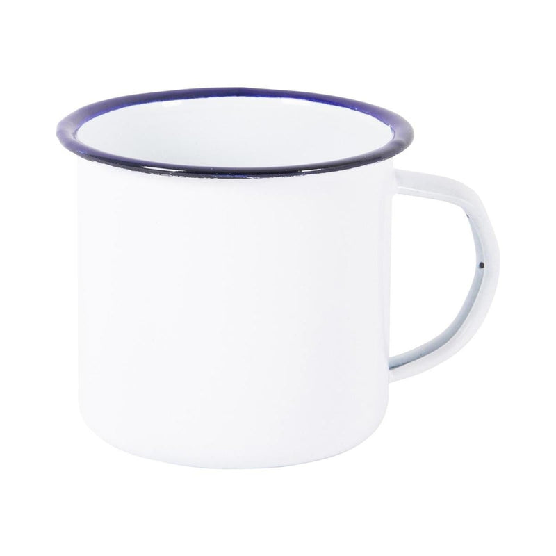 Bo-Camp Tableware Enamel 6 Pieces White/Blue Bo-Camp - UK Camping And Leisure
