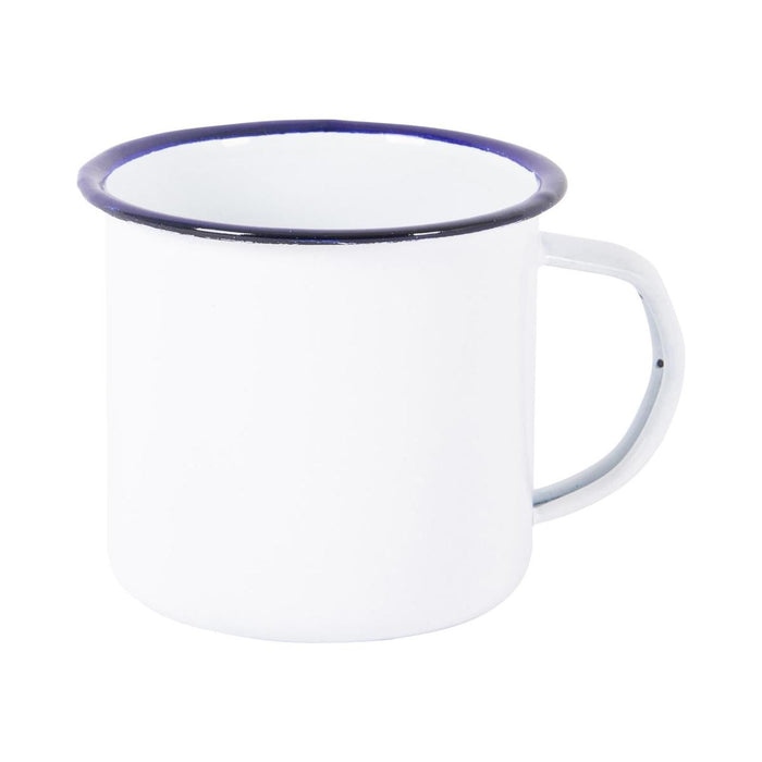 Bo-Camp Tableware Enamel 6 Pieces White/Blue Bo-Camp - UK Camping And Leisure