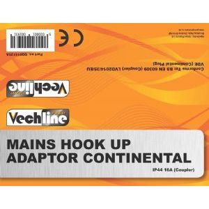 Vechline Mains Hook Up Adaptor Continental QQ016125A Vechline - UK Camping And Leisure