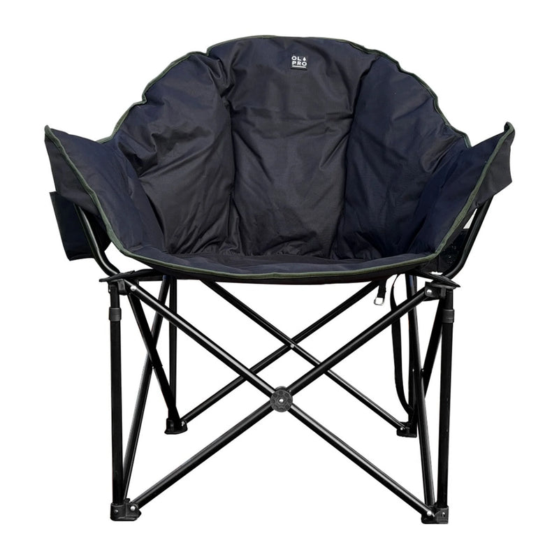 Olpro Olympus XL Camping Chair Black & Green 130kg Capacity