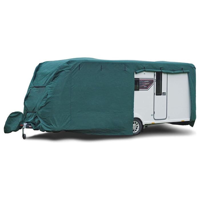 Caravan cover max (medium , 420 - 510 cm) green 4343G8