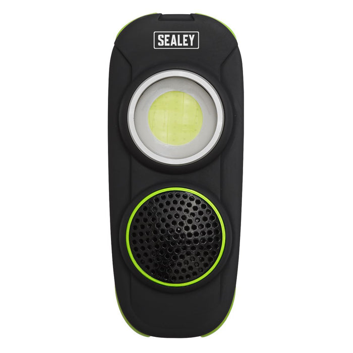 Sealey Rechargeable Torch Light Wireless Speaker 10W COB LED 500 Lumens Lamp Sealey - UK Camping And Leisure