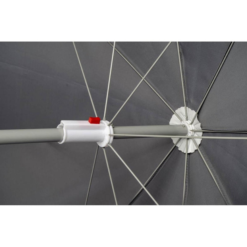 Bo-Camp Parasol Articulated Arm Polyester Dia 200cm Grey Bo-Camp - UK Camping And Leisure