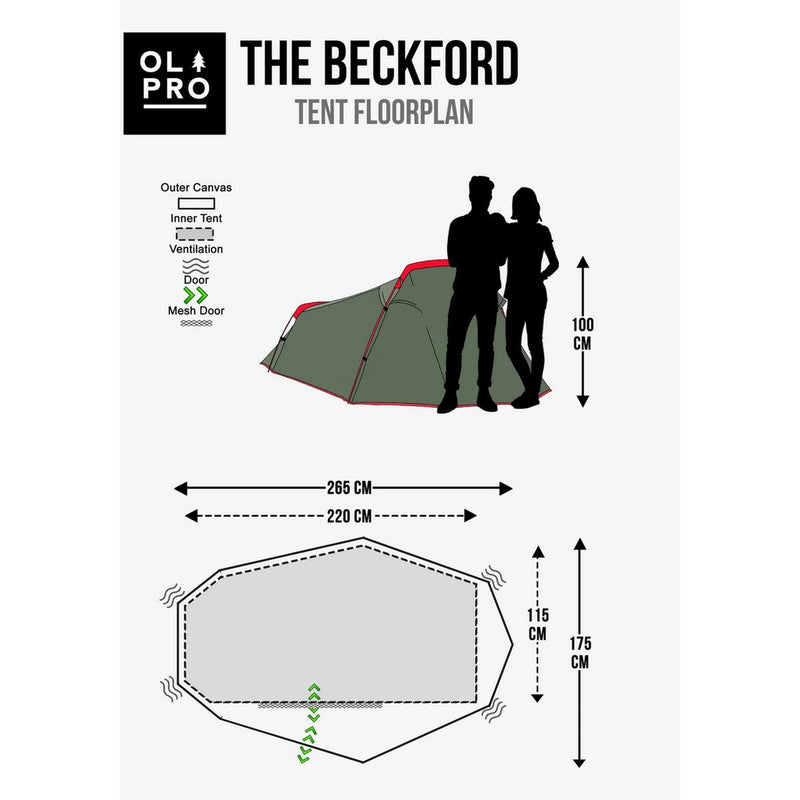 Olpro Beckford Lightweight 2 Berth Tent - 2.1kg