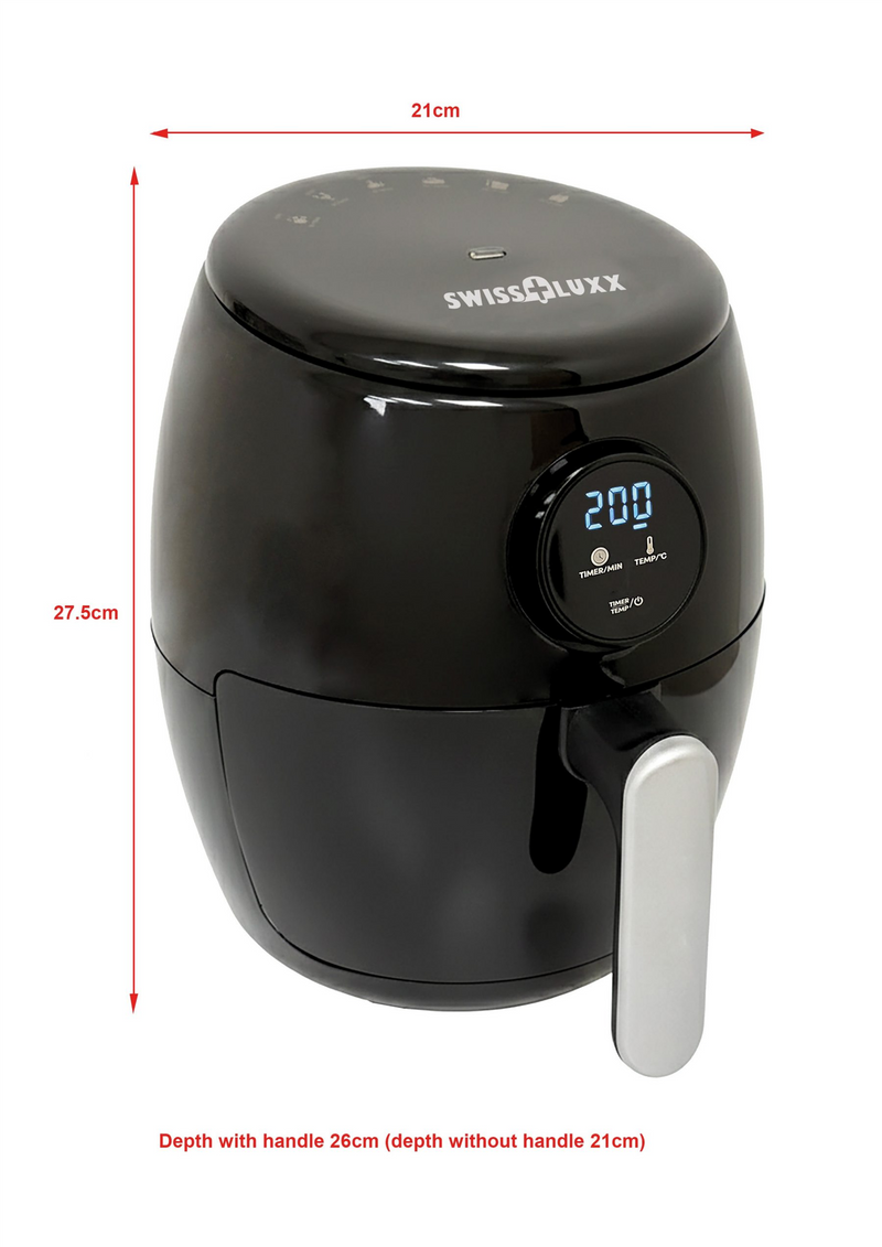 Swiss Luxx 2ltr Air Fryer 1000W Low Wattage Caravan Motorhome | campervan, touring caravan