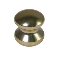 Mini Push Lock Knob 16mm in Polished Brass for Motorhome and Caravan