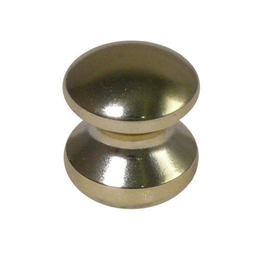 Mini Push Lock Knob 16mm in Polished Brass for Motorhome and Caravan Nova - UK Camping And Leisure