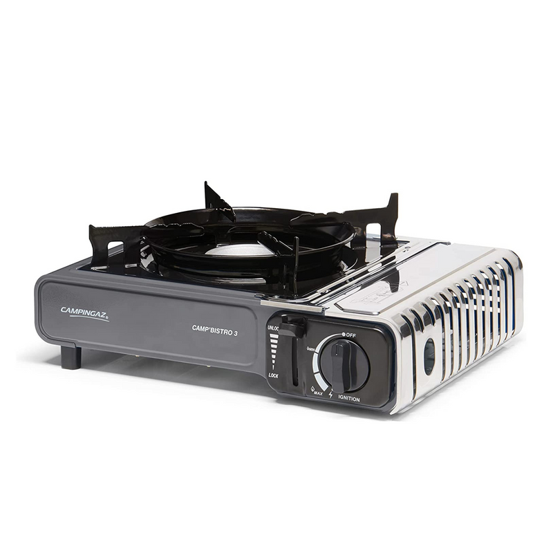 Campingaz Bistro 3 Grey Camping gas stove with Griddle Campingaz - UK Camping And Leisure