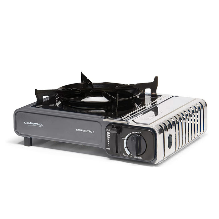 Campingaz Bistro 3 Grey Camping gas stove with Griddle Campingaz - UK Camping And Leisure