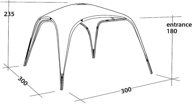 Outwell Summer Lounge Medium 3 x 3 Event Shelter Gazeebo with UPF 50+