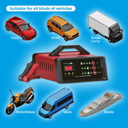 Heavy Duty Car Van Battery Charger 6V / 12V Metal Case 6-100Ah 10A Bike Boat Simply - UK Camping And Leisure