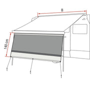 Fiamma Front Blocker 300Cm For F45, F65, F35 & Caravanstore Canopies 07972-01- Fiamma - UK Camping And Leisure