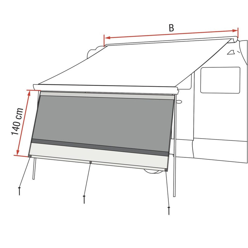 Fiamma Front Blocker 300Cm For F45, F65, F35 & Caravanstore Canopies 07972-01- Fiamma - UK Camping And Leisure