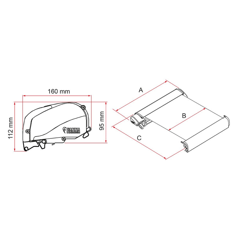 Fiamma F80s 400 Awning Polar White - Royal Grey Fabric (07830E01R) - Image 5 of 8 | Awning & Accessories > Awnings | UK Camping and Leisure