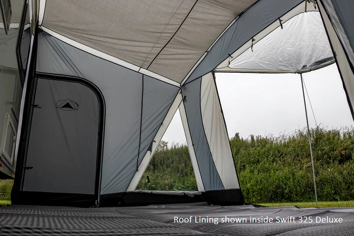 SunnCamp Swift 325 SC Deluxe Caravan Porch Awning Lightweight 2022 Model | poled, waterproof, fire retardant, touring caravan