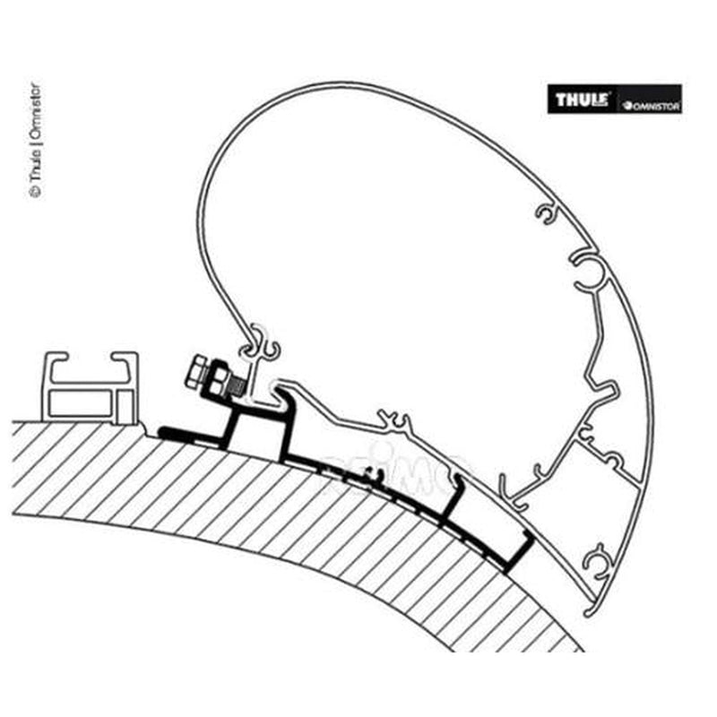 Thule Omnistor Carthago Chic Awning Adapter – Series 6 (From 2014) Thule - UK Camping And Leisure