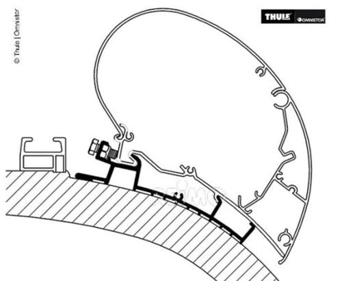 Thule Omnistor Carthago Chic Awning Adapter – Series 6 (From 2014) Thule - UK Camping And Leisure