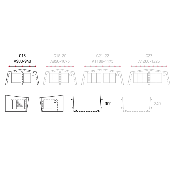 Isabella Nordic 300 Full Poled Caravan Awning Isabella - UK Camping And Leisure