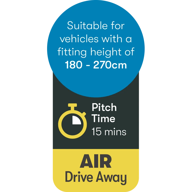 Westfield Orion 2 300 Air Drive Away Awning Campervan Motorhome | driveaway awning, air frame, waterproof, freestanding