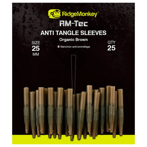 RidgeMonkey Connexion Anti Tangle Sleeves Organic Brown Long RidgeMonkey - UK Camping And Leisure