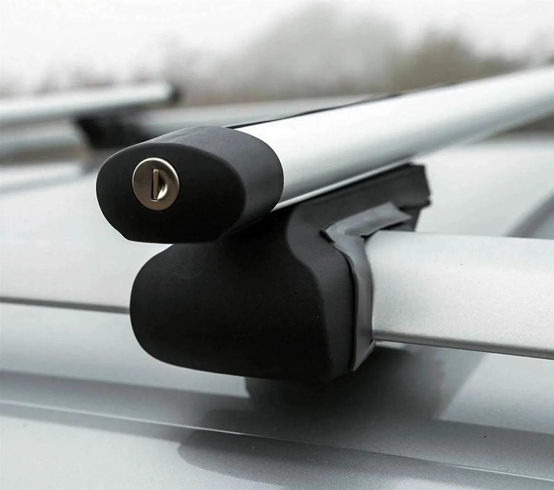 Summit SUM-003 Semi Universal Roof Bars (Pair of) to Fit Cars with Running Rails, Aluminium 1.35m in Length, Set of 2, one size Summit - UK Camping And Leisure