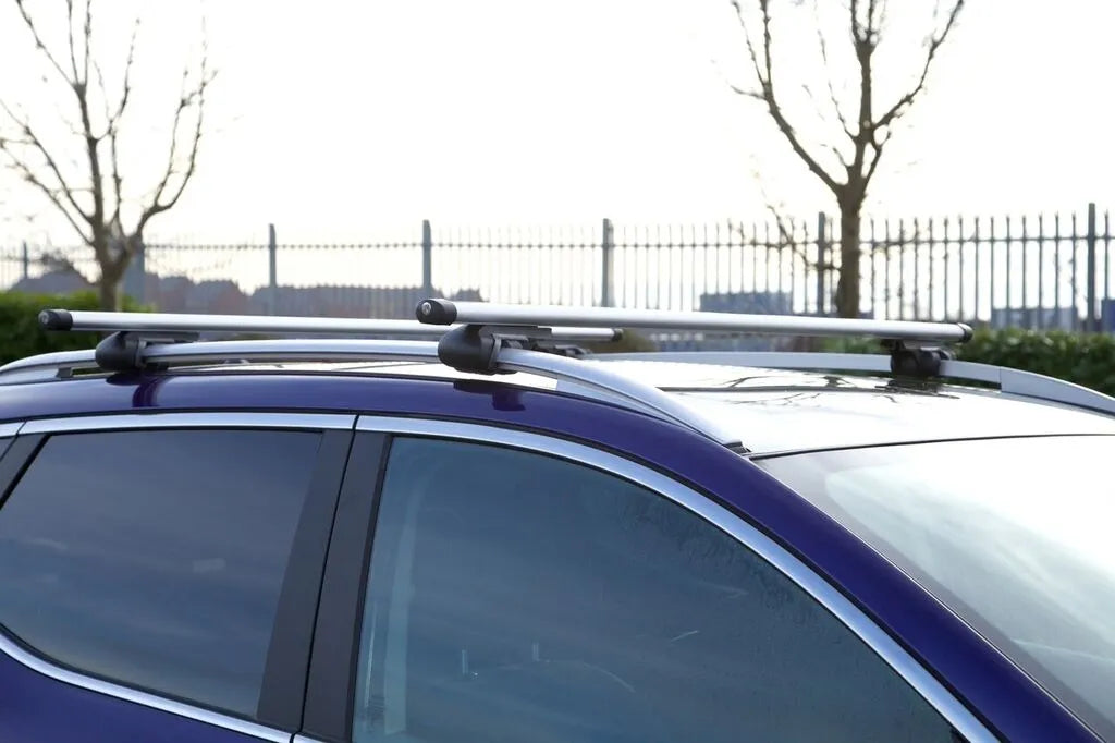 Summit SUM-003 Semi Universal Roof Bars (Pair of) to Fit Cars with Running Rails, Aluminium 1.35m in Length, Set of 2, one size Summit - UK Camping And Leisure