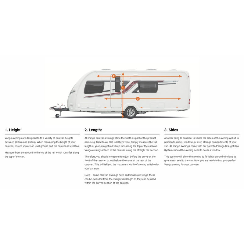 Vango Palma 330 Caravan Awning Pole Cloud Grey - Image 21 of 21 | Awnings & Accessories > Awnings > Driveraway Awnings | UK Camping and Leisure
