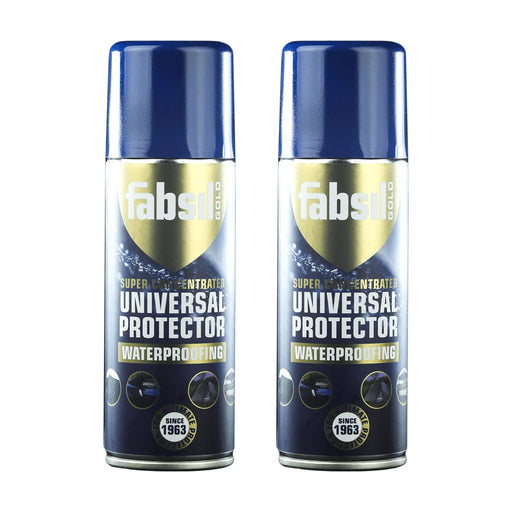 2x Fabsil Gold Waterproofer 200ml Aerosol Spray On Fabric Waterproofing Fabsil - UK Camping And Leisure